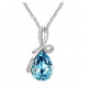 Modrý krystalový náhrdelník